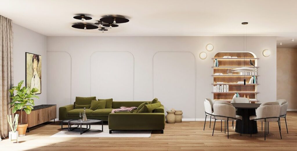 Projekt wnętrz apartamentu na Wilanowie